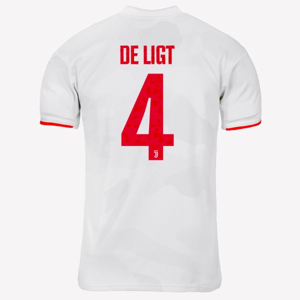 Camiseta Juventus NO.4 De Ligt 2ª 2019/20 Gris Blanco